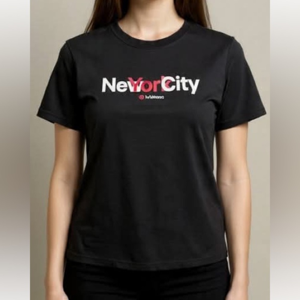 Lululemon All Yours Cotton Tee *New York Graphic Black Size 6